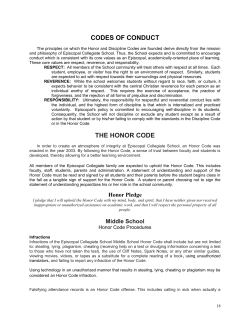 Honor Code - Episcopal Collegiate School
