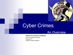 Cyber Crimes - Punjab Judicial Academy