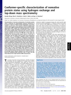 Conformer-specific characterization of nonnative protein states