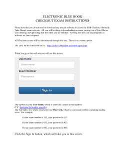 CHECKOUT EXAM INSTRUCTIONS