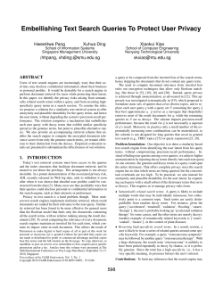 Embellishing Text Search Queries To Protect User Privacy