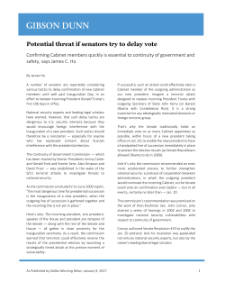 Potential threat if senators try to delay vote