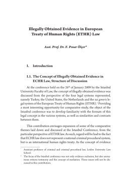 Illegally Obtained Evidence in European Treaty of Human Rights