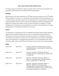 CGSAA TRACK AND FIELD MEET GENERAL RULES All member