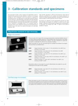 3 - Calibration standards and specimens