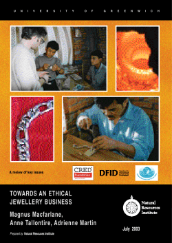 Towards an Ethical Jewellery Business