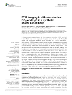 FTIR imaging in diffusion studies: CO2 and H2O in a synthetic sector