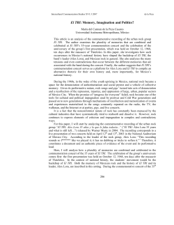 El TRI: Memory, Imagination and Politics?