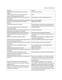Chapter 14 Study Cards Question Answer Where did most