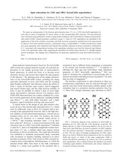 Spin relaxation in - Flatt&eacute; Research Group