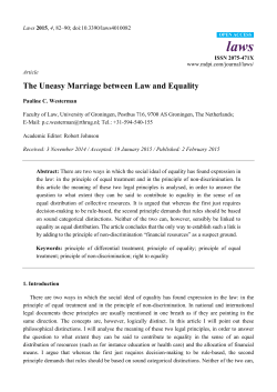 The Uneasy Marriage between Law and Equality
