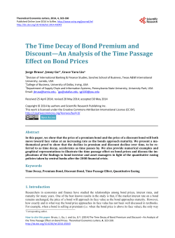 The Time Decay of Bond Premium and Discount