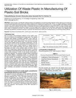 Utilization Of Waste Plastic In Manufacturing Of Plastic-Soil