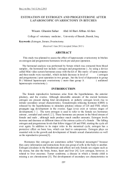 ESTIMATION OF ESTROGEN AND PROGESTERONE AFTER