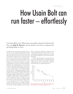How Usain Bolt can run faster effortlessly - AUEB e