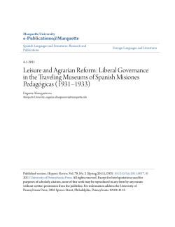 Liberal Governance in the Traveling Museums of Spanish Misiones