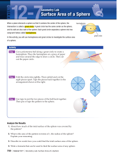 Surface Area of a Sphere