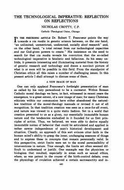 the technological imperative: reflection on reflections