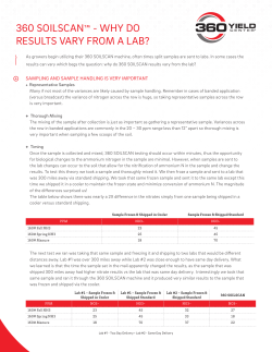 360 soilscan&trade; - why do results vary from a lab?