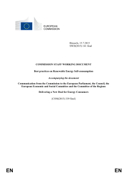 EUROPEAN COMMISSION Brussels, 15.7.2015 SWD(2015) 141