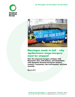 Marriages made in hell &ndash; why agribusiness mega
