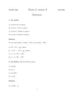 Exam 2, version A Solutions