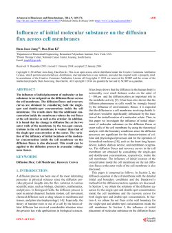 Influence of initial molecular substance on the diffusion