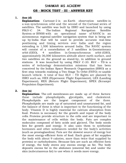 SHANKAR IAS ACADEMY GS - MOCK TEST - III