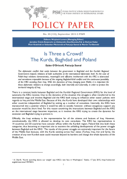 Is Three a Crowd? The Kurds, Baghdad and Poland