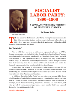 1890-1906 - Socialist Labor Party