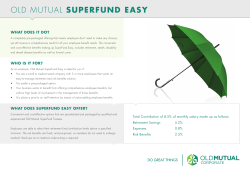 Old Mutual SuperFund Easy Brochure