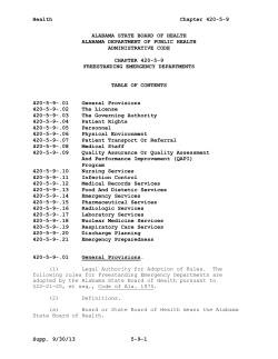 chapter 420-5-9 freestanding emergency departments