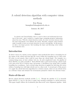 A cuboid detection algorithm with computer vision methods