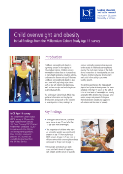 Child overweight and obesity - Centre for Longitudinal Studies
