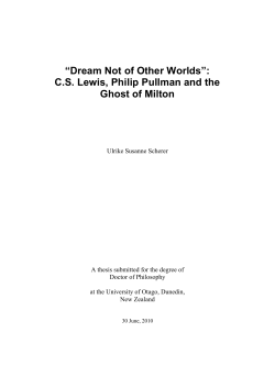 “Dream Not of Other Worlds”: CS Lewis, Philip