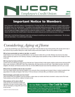 Considering Aging at Home - Nucor Employees Credit Union