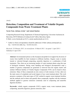 Detection, Composition and Treatment of Volatile Organic