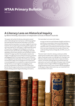 HTAA Primary Bulletin - The History Teachers` Association of Australia