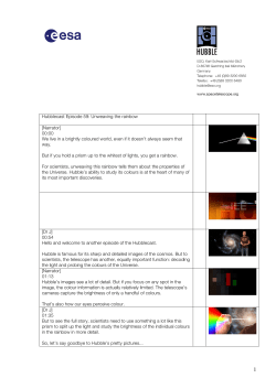 Hubblecast Episode 59: Unweaving the rainbow [Narrator] 00:00 We