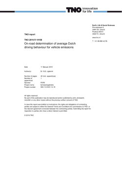 On-road determination of average Dutch driving