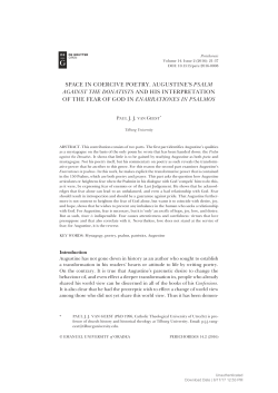 space in coercive poetry. augustine`s psalm against the