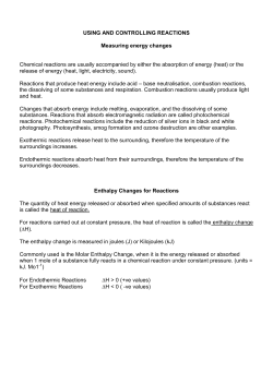 USING AND CONTROLLING REACTIONS