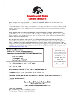 Hawks Baseball Team Clinics Summer Camp Final