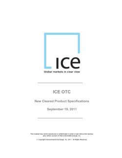 ICE OTC New Cleared Product Specifications for Aug 29, 2011