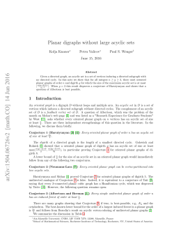 Planar digraphs without large acyclic sets