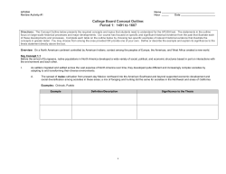 College Board Concept Outline: Period 1: 1491 to 1607