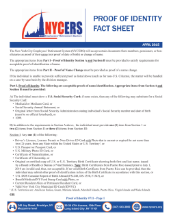 proof of identity fact sheet