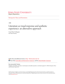 Literature as visual response and aesthetic experience