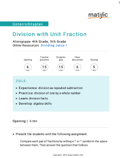 Division with Unit Fraction