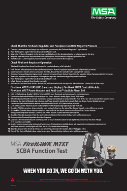 FireHawk M7XT SCBA Function Test